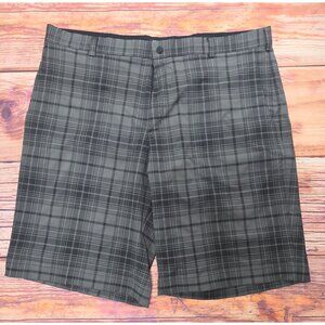 Nike Golf Dri-Fit Mens Plaid Shorts Gray 40